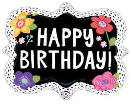 30" FLOWER BIRTHDAY DOTS FOIL BALLOON