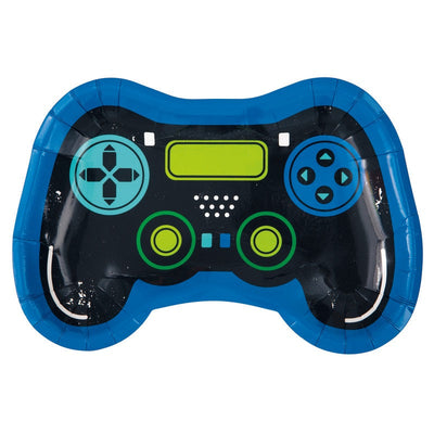 Gamer Birthday Controller Shaped 9.25 Plates  8ct