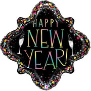29" New Year Party Confetti Frame