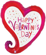 28" Valentine Sparkle Heart Foil Balloon