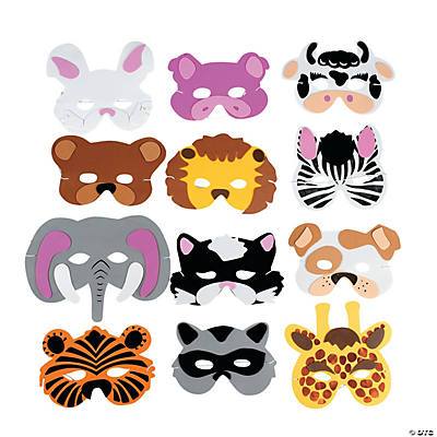 ANIMAL FOAM MASK 6PC