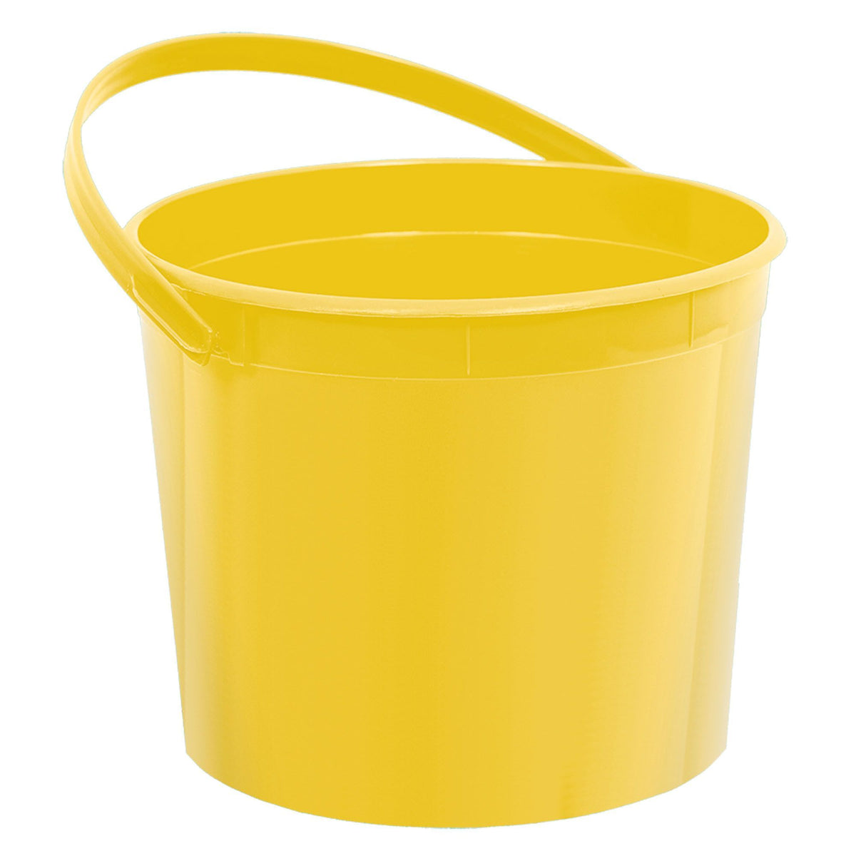 YELLOW PLASTIC BUCKET WITH HANDLE 1 CT.| Party Stop
