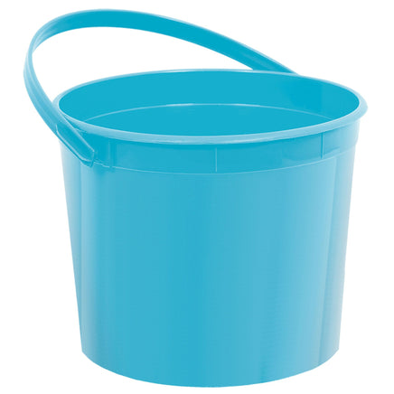 CARIBBEAN BLUE PLASTIC BUCKET  1 CT. 