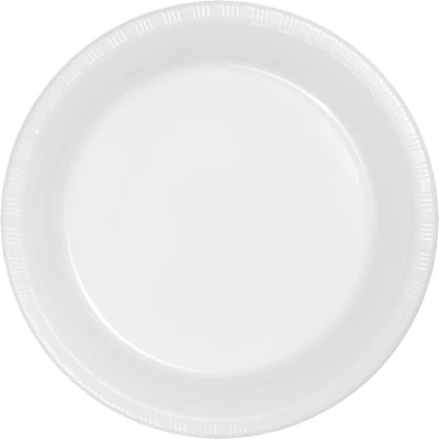 7in. White Plastic Dessert Plates
