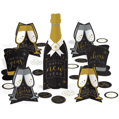 Black, Silver, Gold Tabletop Decorating Kit