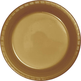 9 in.Glittering Gold Plastic Lunch Plates 20 ct