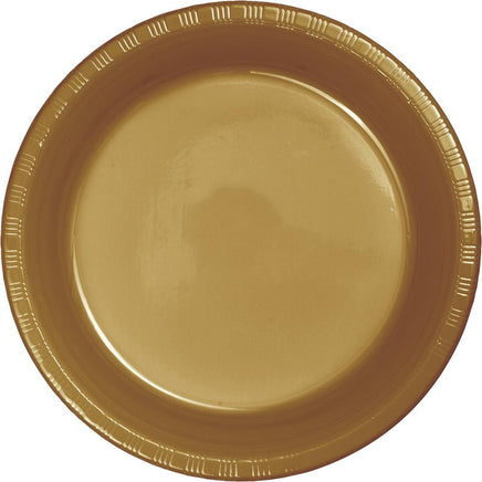 9 in.Glittering Gold Plastic Lunch Plates 20 ct