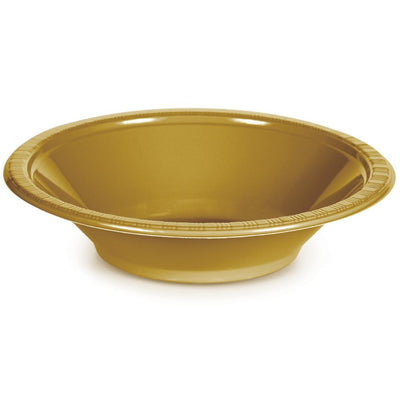 Glittering Gold Plastic Bowl  20 ct. 