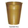 16oz. Glittering Gold Plastic Cups 20 ct.