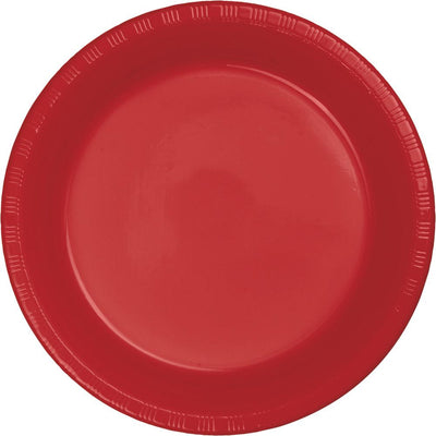 9 in. Classic Red Plastic Lunch Plates 20 ct 