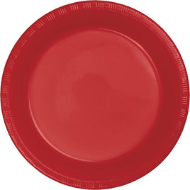 9 in. Classic Red Plastic Lunch Plates 20 ct