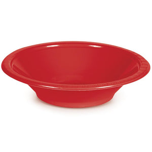 CLASSIC RED PLASTIC BOWLS 20 CT.