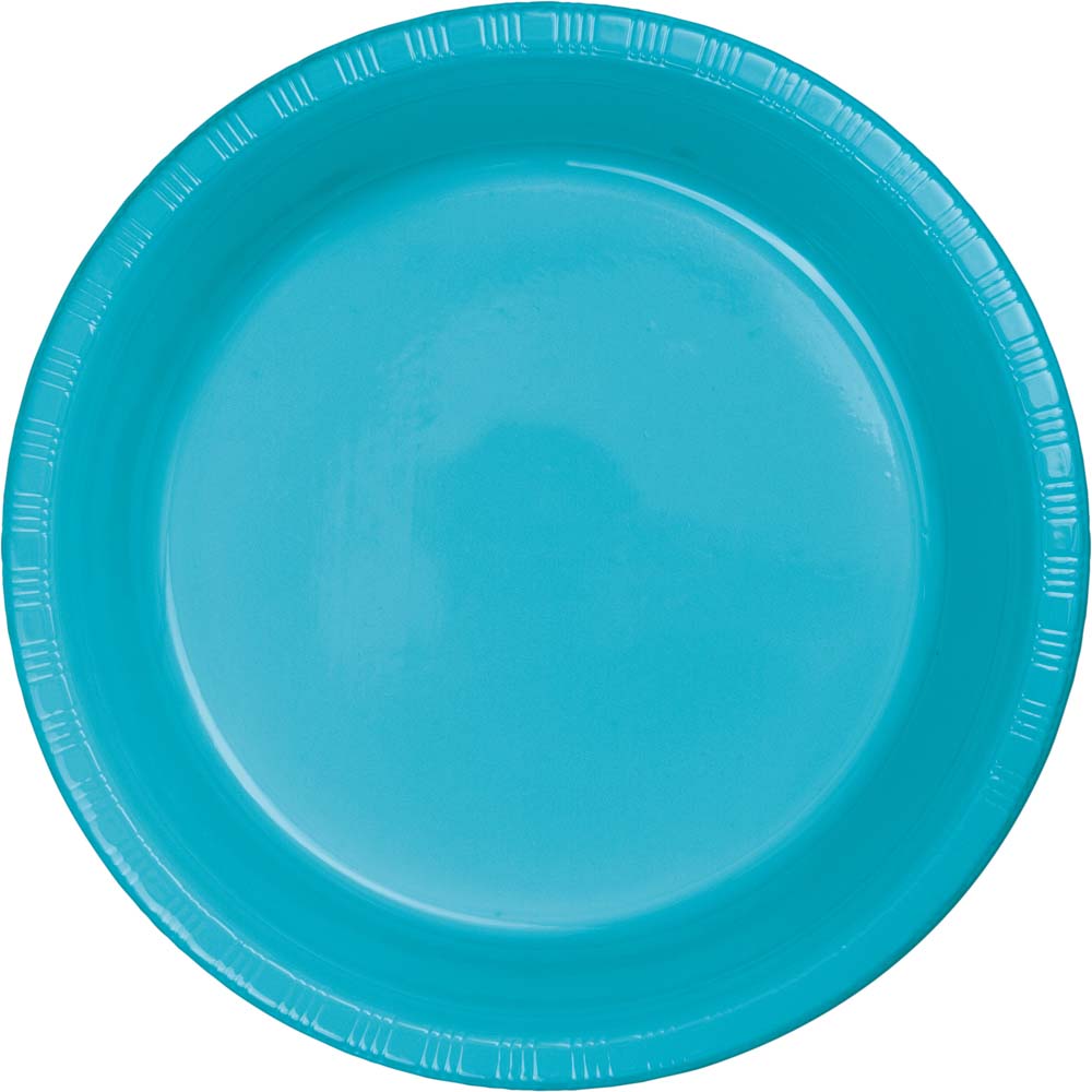 10" BERMUDA BLUE PLASTIC PLATES 20 CT.