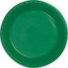 7 in. Emerald Green Dessert Plastic Plates 20 ct. 