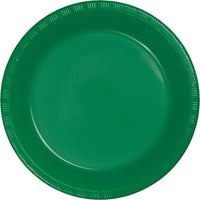 9 in. Emerald Green Lunch Plastic Plates 20 ct. 