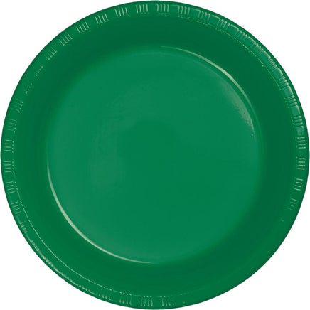 9 in. Emerald Green Lunch Plastic Plates 20 ct.