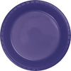 7 in. Purple Plastic Dessert Plates 20 ct