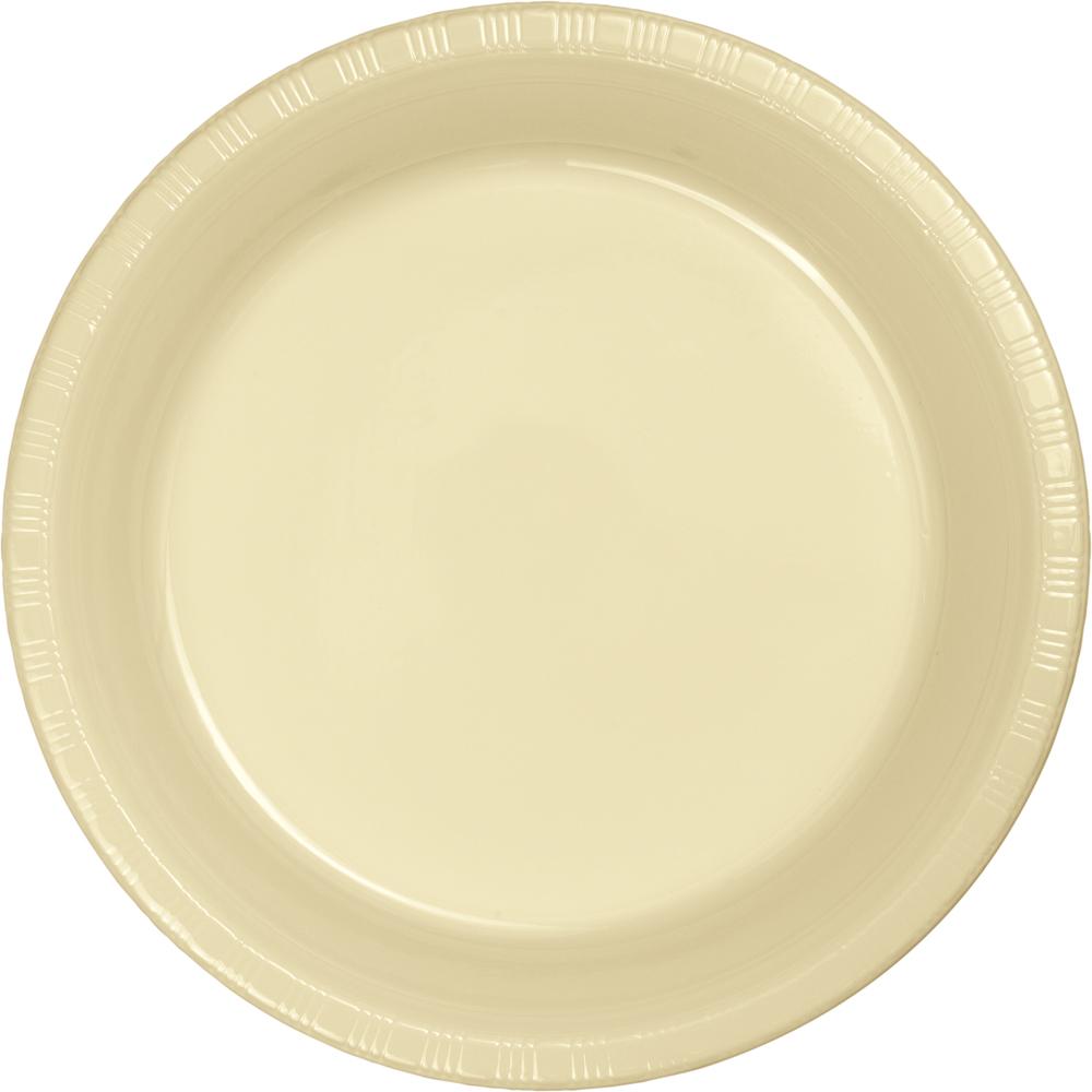 IVORY PLASTIC DESSERT PLATES 20 CT. 