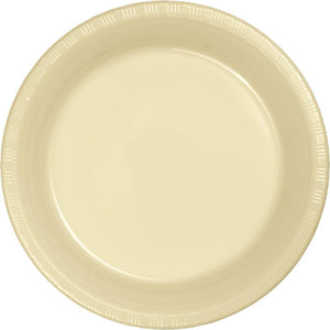IVORY PLASTIC LUNCH PLATES 20 CT. 