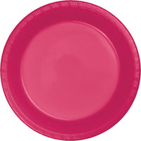 9 in. Hot Pink Plastic Lunch Plates 20 ct 