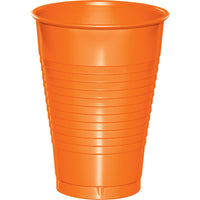 12 oz Sunkissex Orange Plastic Cups 