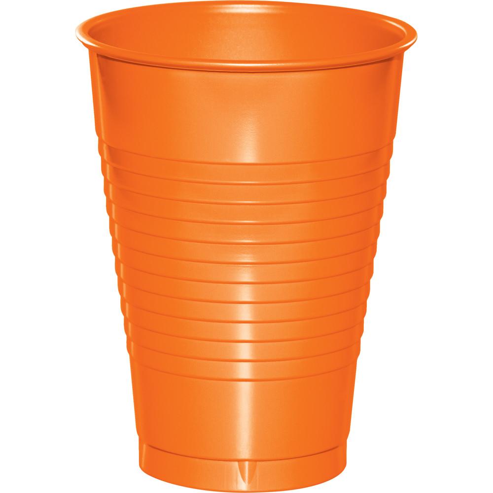 12 oz. Sunkissed Orange Plastic Cups