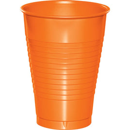 12 oz Sunkissex Orange Plastic Cups