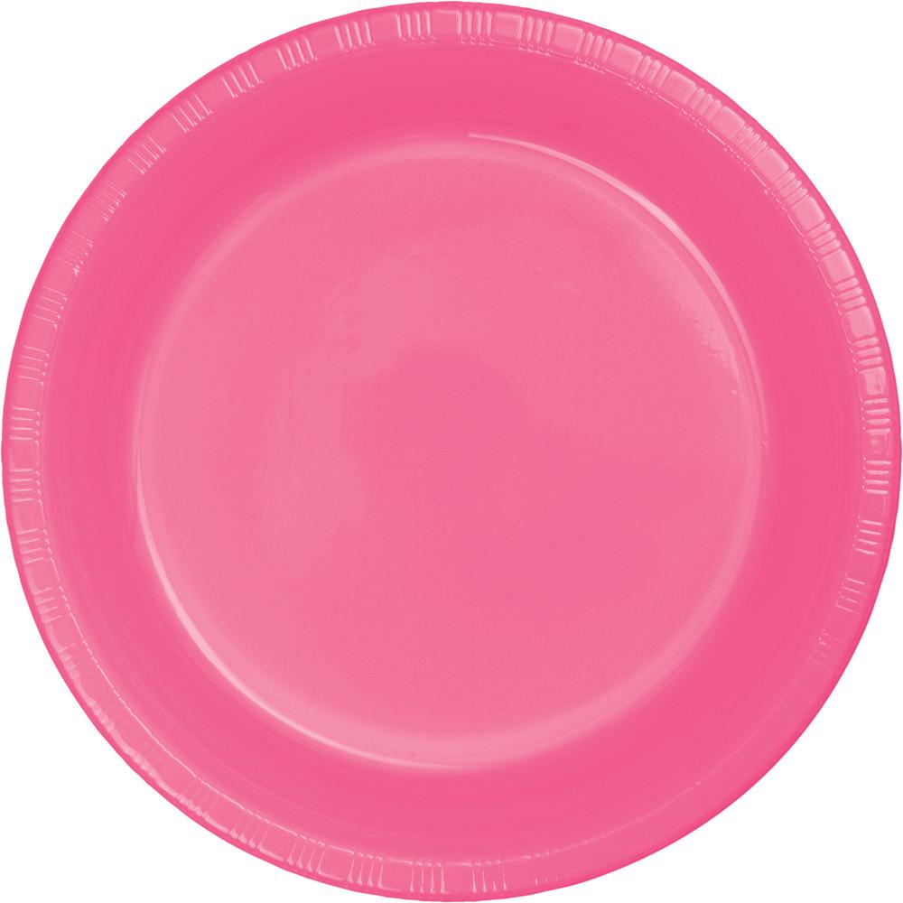 7 in. Candy Pink Dessert Plates 20 ct