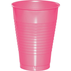12 oz Candy Pink Plastic Cup 20ct