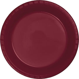 BURGUNDY PLASTIC LUNCH PLATES 20 CT. 