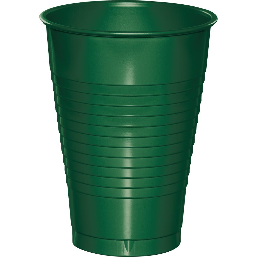 12 OZ.  HUNTER GREEN PLASTIC CUPS 20 CT. 