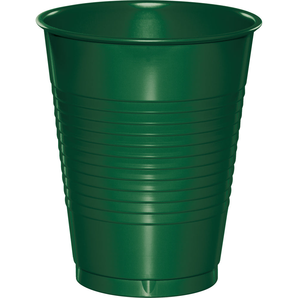 16oz. Hunter Green Plastic Cups 20 ct.