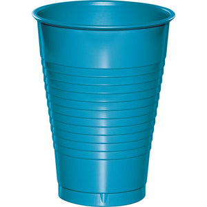 12 oz Turquoise Plastic Cups 20 ct