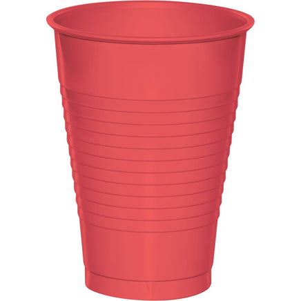 12 OZ. CORAL PLASTIC CUPS 20 CT. 