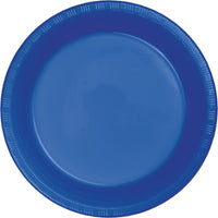 9 in. Cobalt Blue Lunch Plastic Plates 20 ct.