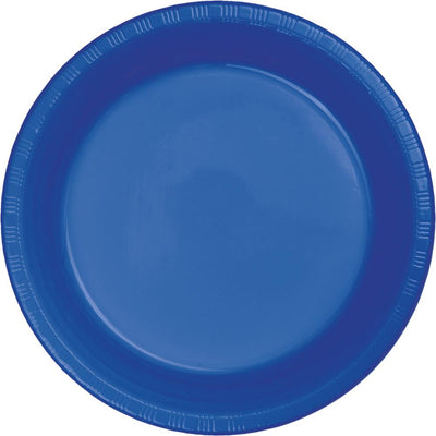 9 in. Cobalt Blue Lunch Plastic Plates 20 ct.