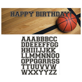 SPORTS FANATIC BASKETBALL GIANT BANNER W/STICKERS 1 CT.
