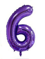 34" PURPLE NUMBER MYLAR/FOIL BALLOON