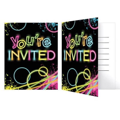 Glow Party Invitation 8 ct. 