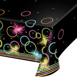 Glow Party Plastic Tablecover 54 in. X 102 in. 1 ct 
