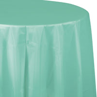 FRESH MINT  ROUND PLASTIC TABLECOVER 1 CT. 