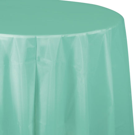 FRESH MINT  ROUND PLASTIC TABLECOVER 1 CT. 