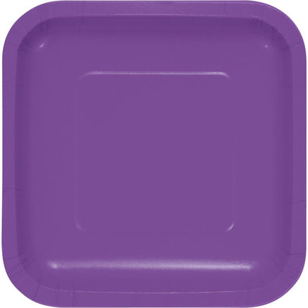 AMETHYST SQUARE PAPER DESSERT PLATES 18 CT. 