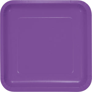 AMETHYST SQUARE PAPER LUNCH PLATES 18 CT. 