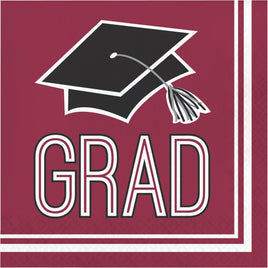 School Spirit Burgundy Lunch Napkins 36 ct.
