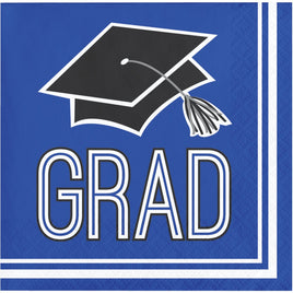 School Spirit Cobalt Beverage Napkins 36 ct.
