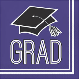School Spirit Purple Lunch Napkins 36 ct.