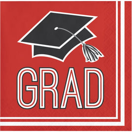 School Spirit Red Beverage Napkins 36 ct.