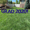 GRAD 2020! Dark Navy Blue Yard Sign with half yard stakes 1 ct. 