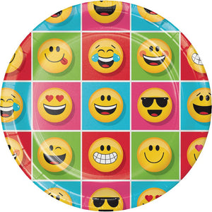 9 in Show Your Emojions Paper Plate 8 ct 